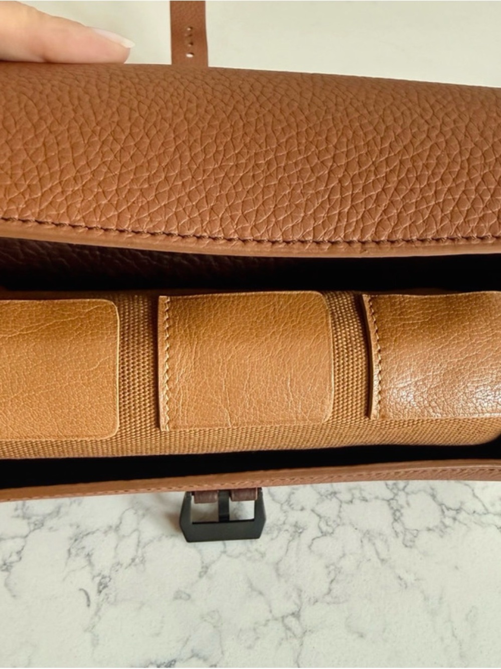 Aaron Bespoke Montreal Brown Leather Travel Watch Roll Case✨ - Picture 4 of 9